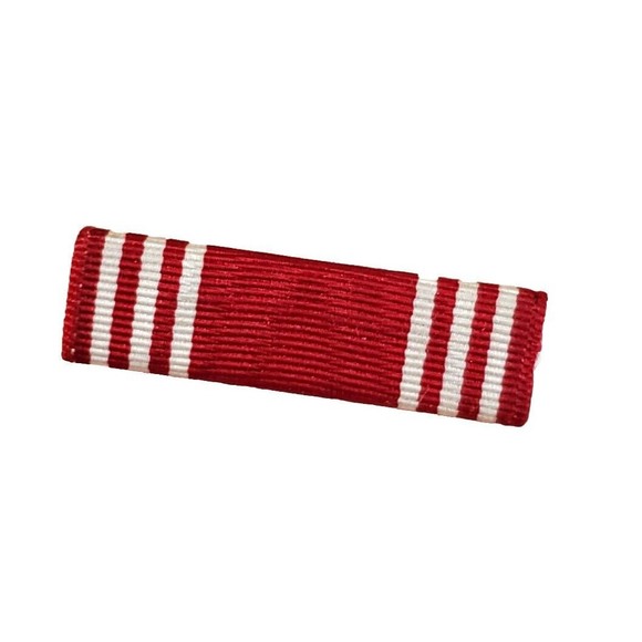 VTG WWII US Army Campaign Good Conduct Ribbon Bar Red White Stripes 1940s EUC - Picture 1 of 3